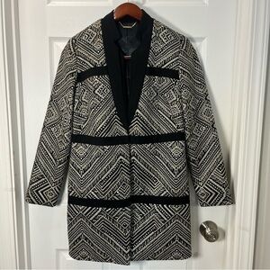 Black Label By Chico’s Jacquard Topper Blazer Size 00/XS